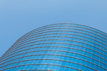 City view - corporate building on the blue sky backgroundの写真素材