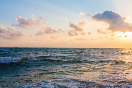 Sunsets on the sea for backgroundの写真素材
