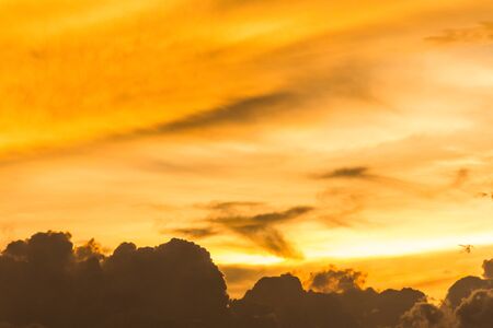 dramatic sunset sky with clouds blackground