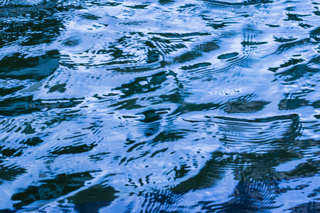 Blue water wave backgroundの写真素材