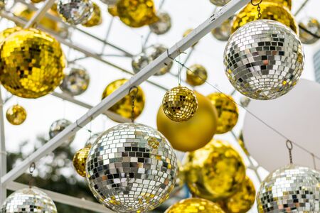Golden Ball for Christmas decorations.の写真素材