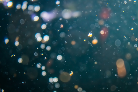 Bokeh of lights with black backgroundの写真素材