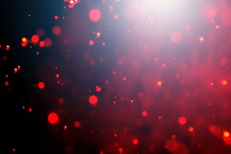 Bokeh red of lights with black backgroundの写真素材