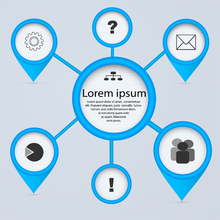 Network 3d circles  Business concept, infographicsのイラスト素材