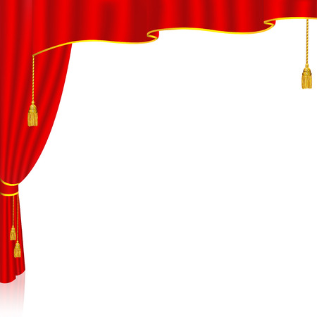 Red Curtain from the right sideのイラスト素材