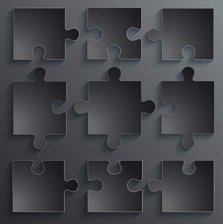 Parts of paper puzzles  Business concept, template, layout,infographics のイラスト素材