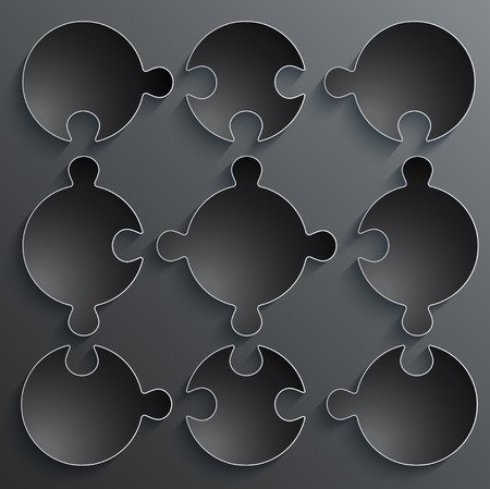 Parts of paper puzzles  Business concept, template, layout,infographics のイラスト素材