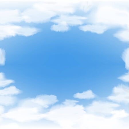 Blue sky with cloudsのイラスト素材