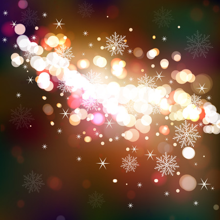 Winter shining background  Magical festive abstract defocused background with snowflakesのイラスト素材