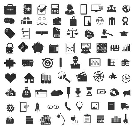 Set of black universal web and mobile icons のイラスト素材