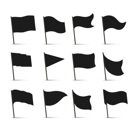 Black flag iconsのイラスト素材