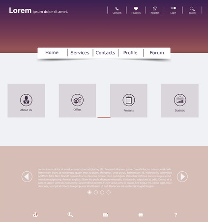 Website template designのイラスト素材