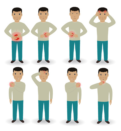 Human diseases and syndromes Signs of of the human conditionのイラスト素材