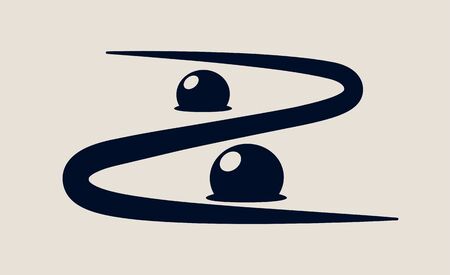 Zen garden stone sign with stacked stones in sandのイラスト素材