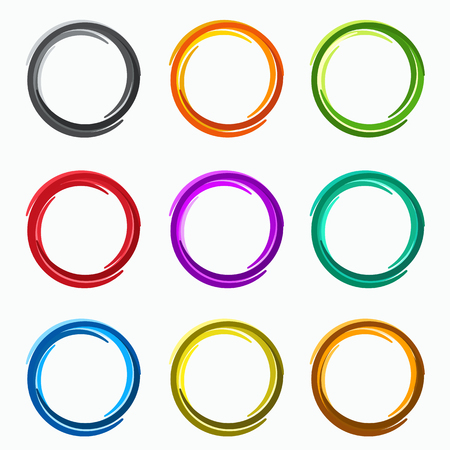 Color abstract circles. Loops  logo elements of templateのイラスト素材