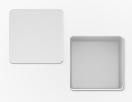 White open empty box top view.のイラスト素材