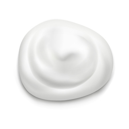 Realistic cream on white background.のイラスト素材
