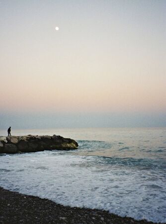French Riviera Beach on the Mediterranean Sea