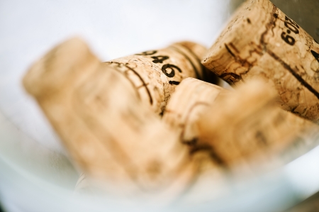 Champagne corks macro closeの写真素材