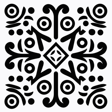 Black and white ethnic patterned background. Aztec style vector illustration.のイラスト素材