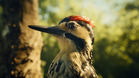 Great spotted woodpecker (Dendrocopos major)の写真素材