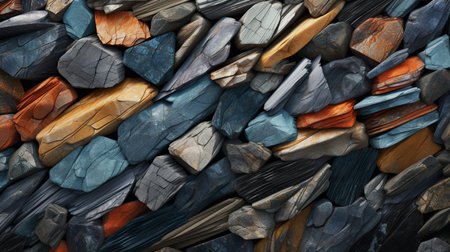 Colored stone wall texture background for interior exterior decoration and industrial construction concept design.の写真素材