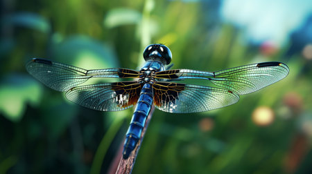 Dragonfly in the nature. Close-up of a dragonfly.の写真素材