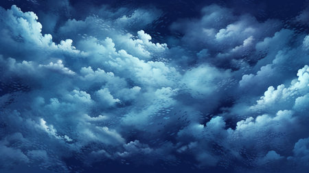 Abstract blue background with white clouds. 3d rendering, 3d illustration.