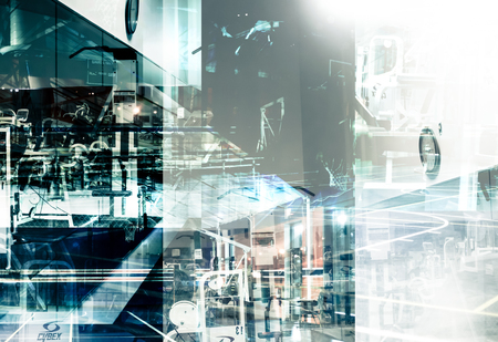 gym exercise machines photoshopの写真素材