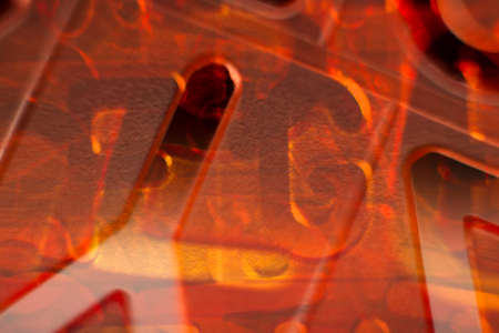 letters and numbersの写真素材