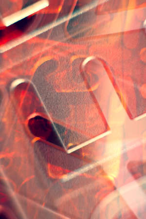 letters and numbersの写真素材