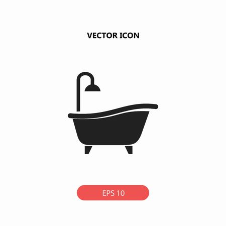 shower head in bathroom vector iconのイラスト素材