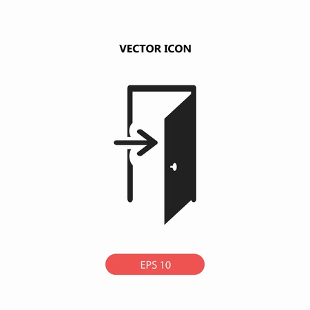 door entry vector iconのイラスト素材