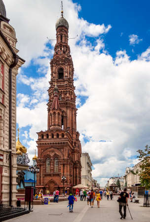 Old chapel in Kazan Bauman street Russiaのeditorial素材