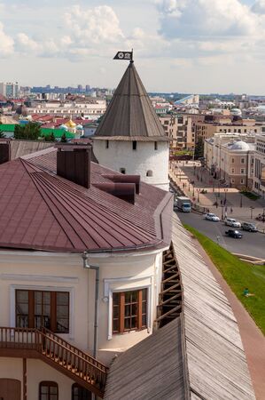 View from the walls of the Kremlin in Kazan, Russiaのeditorial素材