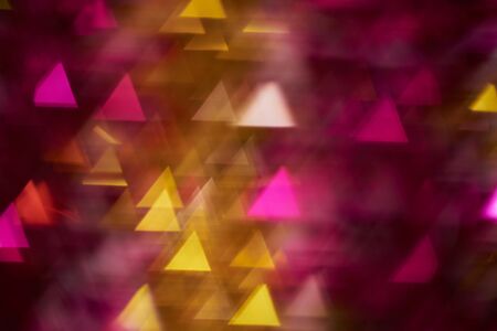 Blur geometric shapes on pink yellow background