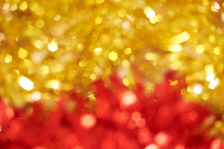 Blur geometric shapes on a red yellow backgroundの写真素材