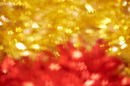 Blur geometric shapes on a red yellow backgroundの写真素材