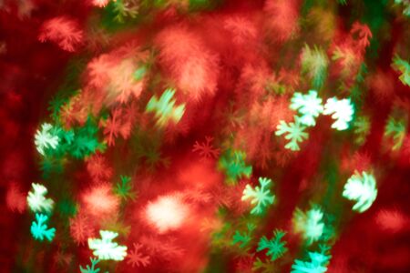 Blur geometric shapes on red green backgroundの写真素材
