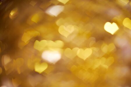 Blurring of different geometric shapes on a yellow backgroundの写真素材