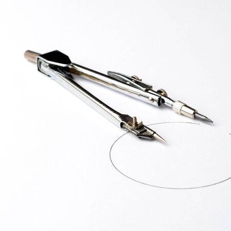 Accessories for drawing on a white sheet of paper
