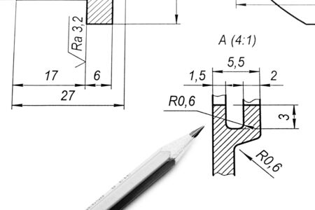 Accessories for drawing on a white sheet of paper