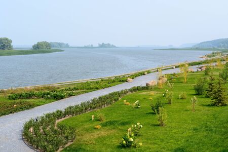 Bolgar city, Tatarstan, Russia - July 26, 2016: Walk along the river Volgaのeditorial素材