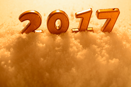 New Year decorations - the number of 2017 close-upの写真素材