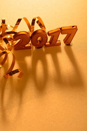 New Year decorations - the number of 2017 close-upの写真素材