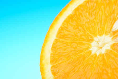 Sliced orange close-upの写真素材