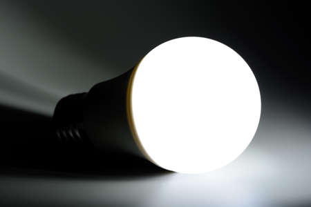 Glowing led light in the dark