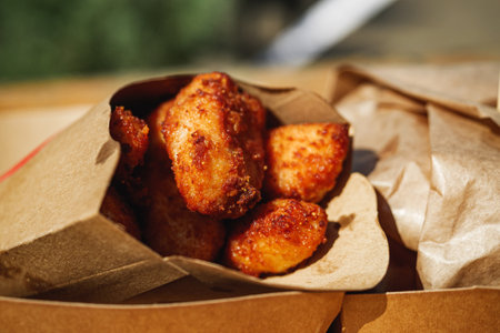 Street Festival Feast: Fast Food Favorites with Burgers, Nuggets, and Cheeseburgers.の写真素材