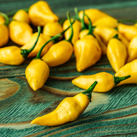 Aji Limo Pepper (Lemon Drop Pepper): Fresh and Spicy Yellow Chili Peppers.
