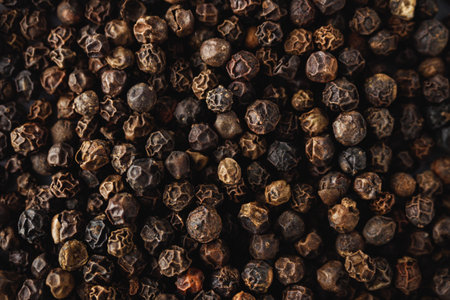 Organic Black Peppercorns Spice for Flavorful Cuisine and Seasoning.の写真素材